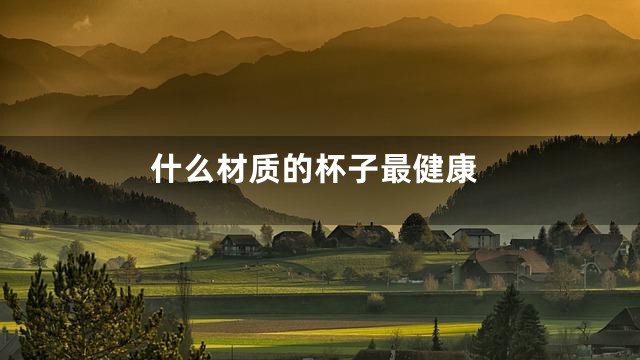 什么材质的杯子最健康