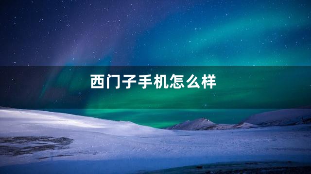 西门子手机怎么样