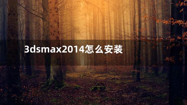 3dsmax2014怎么安装
