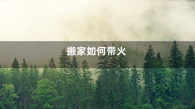 搬家如何带火