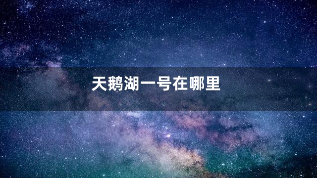 天鹅湖一号在哪里