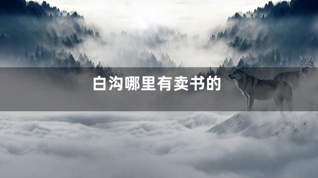 白沟哪里有卖书的