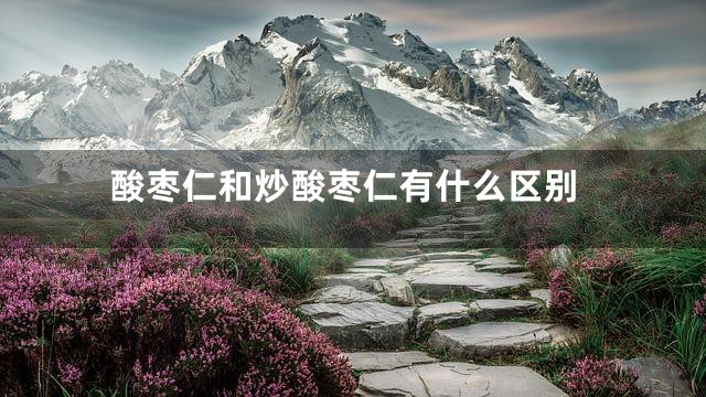 酸枣仁和炒酸枣仁有什么区别