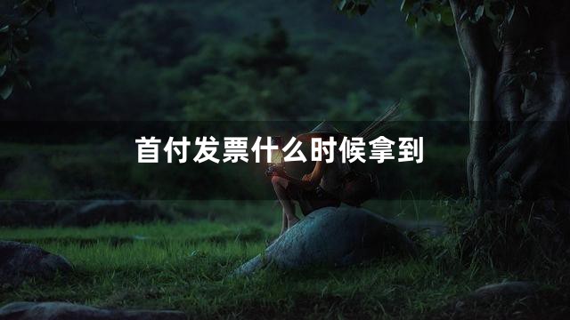 首付发票什么时候拿到