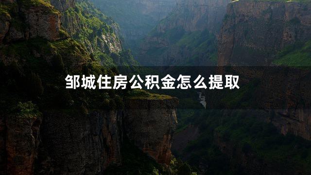 邹城住房公积金怎么提取