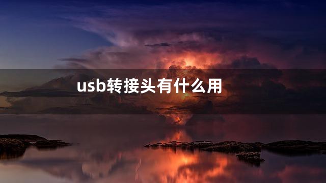 usb转接头有什么用