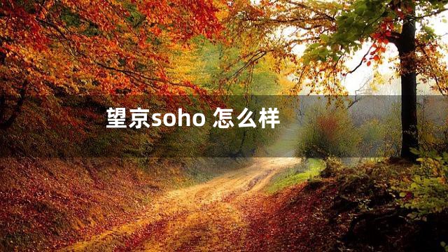 望京soho 怎么样