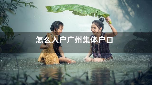 怎么入户广州集体户口