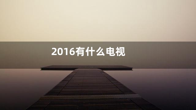 2016有什么电视