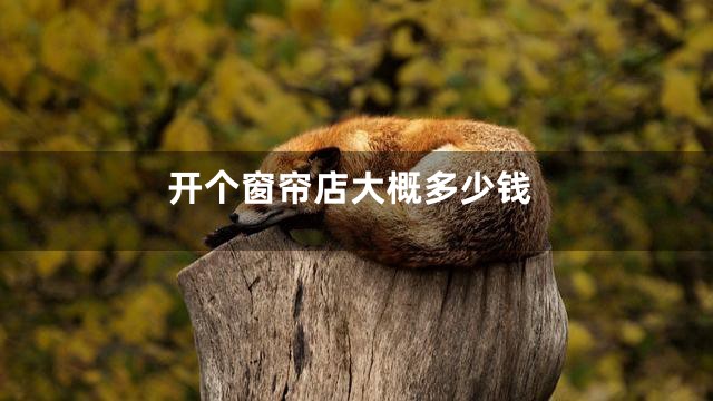 开个窗帘店大概多少钱