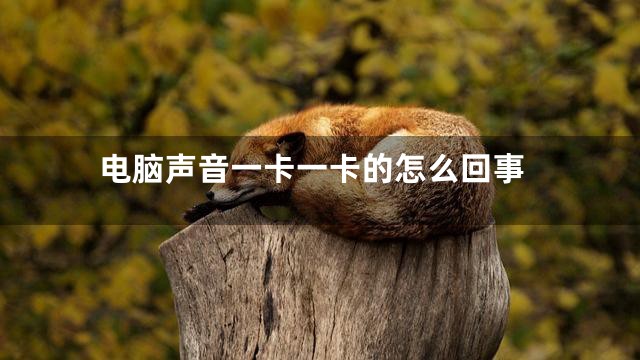 电脑声音一卡一卡的怎么回事