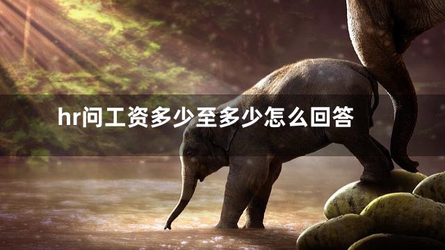 hr问工资多少至多少怎么回答