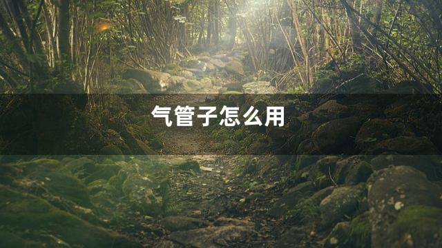 气管子怎么用