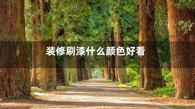 装修刷漆什么颜色好看
