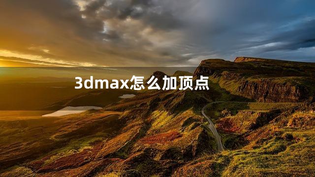 3dmax怎么加顶点