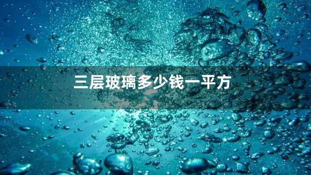 三层玻璃多少钱一平方
