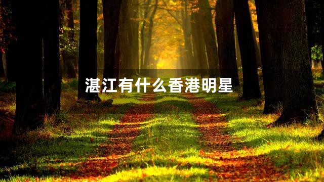 湛江有什么香港明星