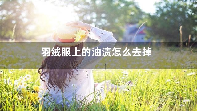 羽绒服上的油渍怎么去掉