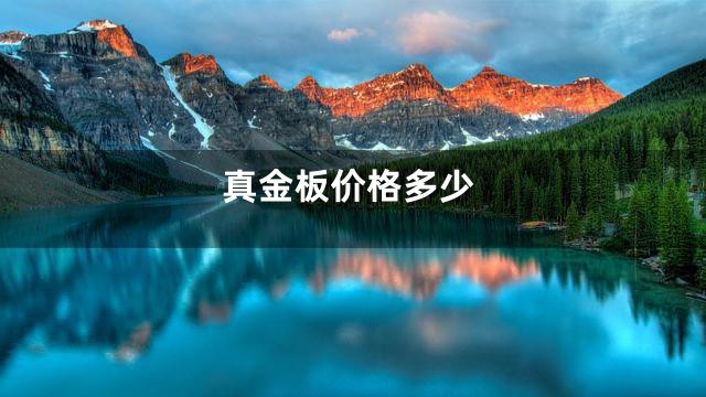 真金板价格多少