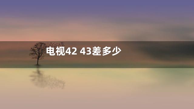 电视42 43差多少