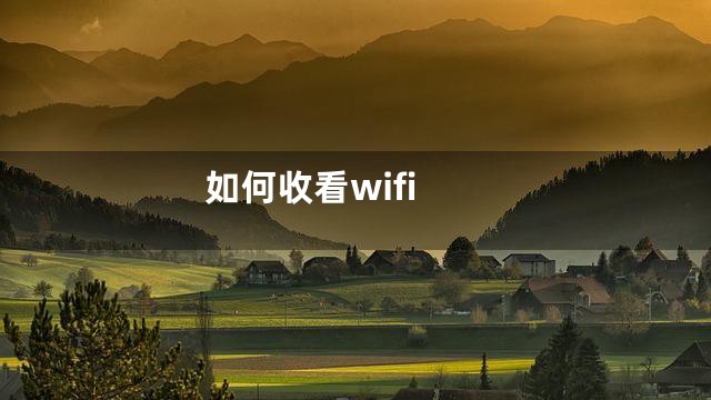 如何收看wifi