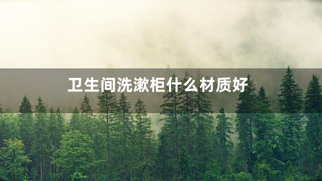 卫生间洗漱柜什么材质好