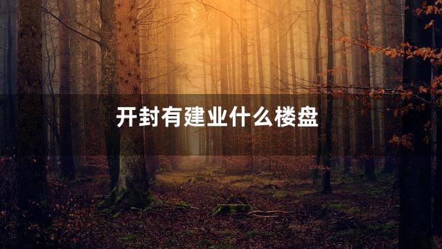 开封有建业什么楼盘