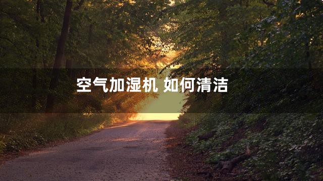 空气加湿机 如何清洁