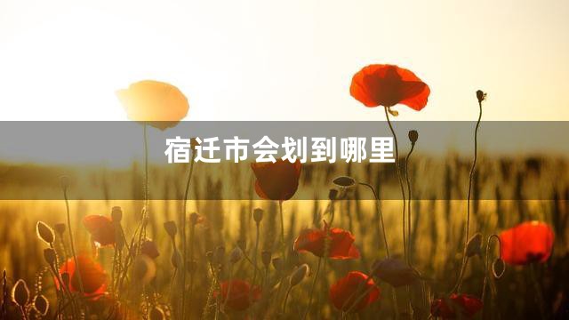 宿迁市会划到哪里