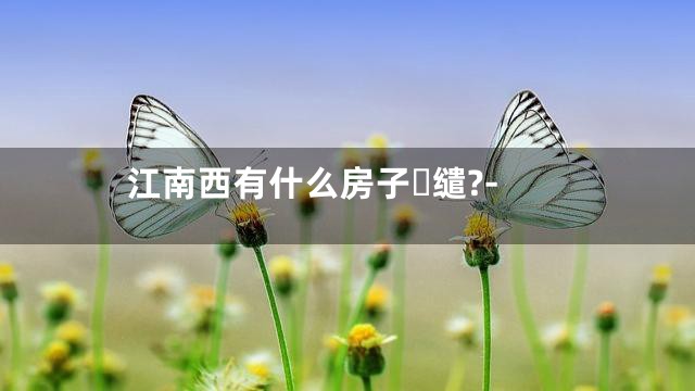江南西有什么房子缱?-