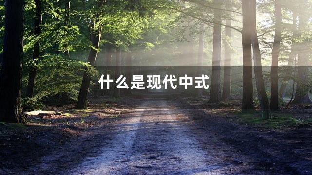 什么是现代中式