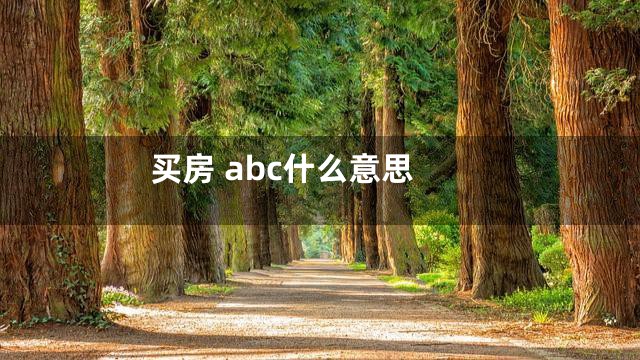 买房 abc什么意思
