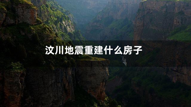 汶川地震重建什么房子