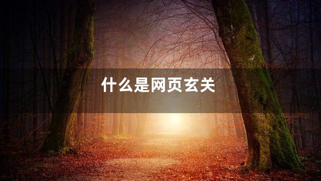 什么是网页玄关