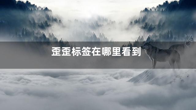 歪歪标签在哪里看到