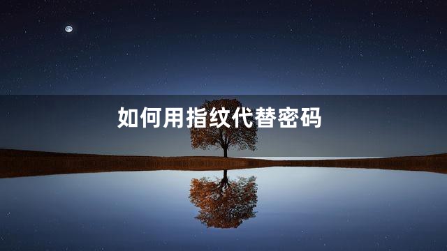如何用指纹代替密码
