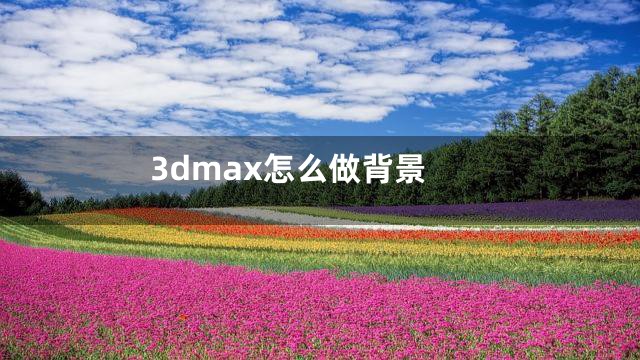 3dmax怎么做背景