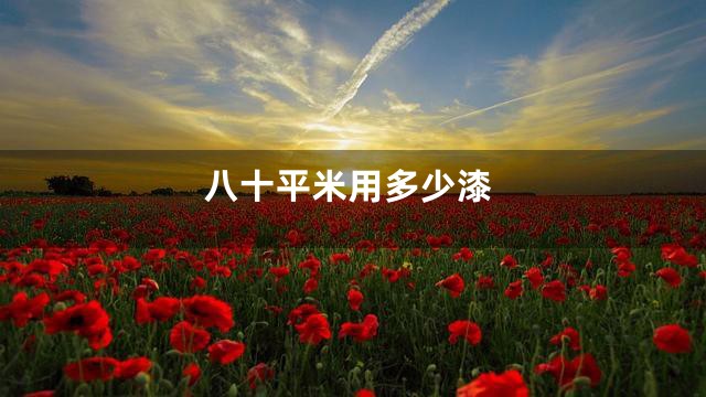 八十平米用多少漆