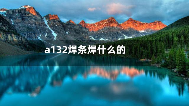 a132焊条焊什么的