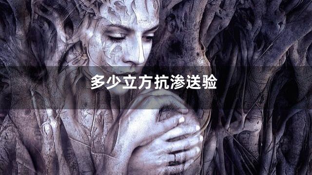 多少立方抗渗送验