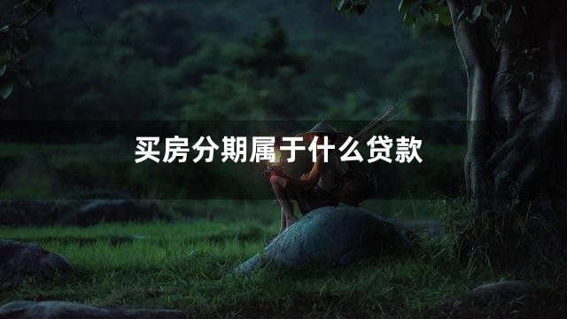 买房分期属于什么贷款