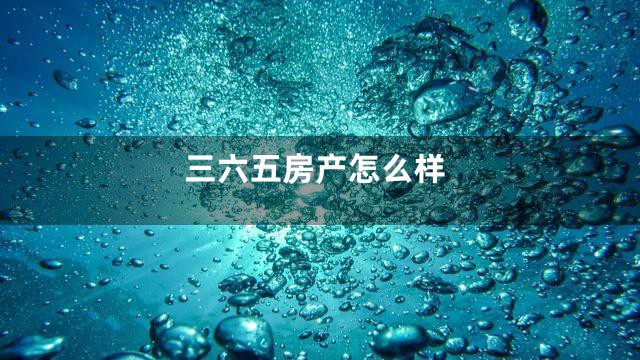 三六五房产怎么样