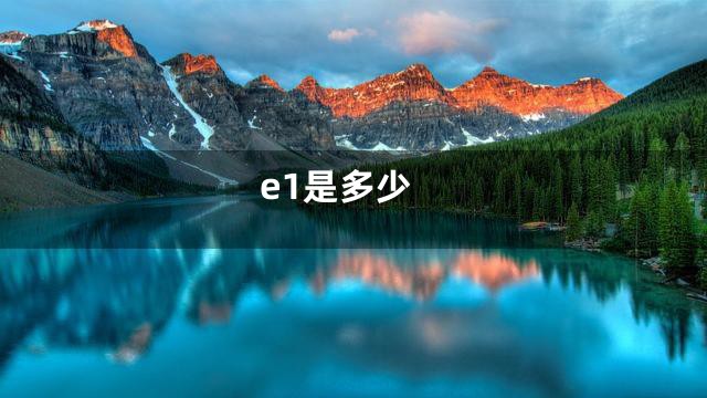 e1是多少