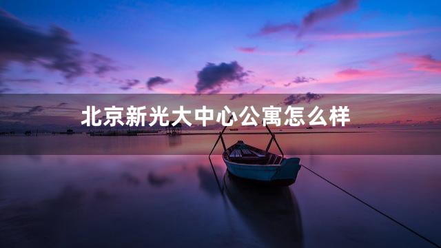 北京新光大中心公寓怎么样