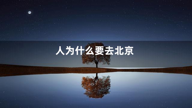 人为什么要去北京