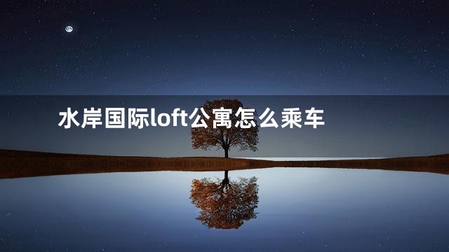 水岸国际loft公寓怎么乘车